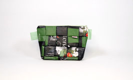 Green and Black Cosmetic Bag, Medium