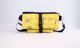 Yellow Big Crossbody Bag with shoulder Strap
