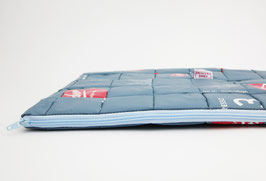 Grey Laptop Case light blue Zipper
