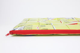 Golden Laptop Case with red Zipper