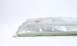 Silver Laptop Case light sage Zip