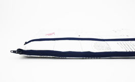 White and Dark Blue Laptop Case