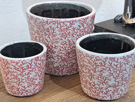 BRAND NEW Red Coral Ceramic Pot - 3 Sizes