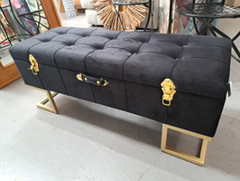 BRAND NEW Black Velvet Storage Bench Seat