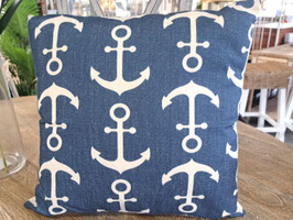 Navy & White Anchor Cushion