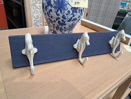 BRAND NEW Blue Timber & Iron Seahorse Wall Hooks