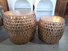 BRAND NEW Copper Colour Round Side Table - 2 Sizes