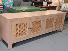 "Tropic" Recycled Teak & Cane TV Entertainment Unit