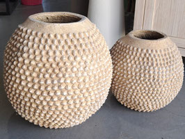 Heavy Beige Textured Planter - 2 Sizes