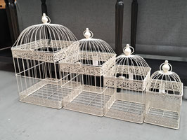 BRAND NEW Cream Metal Decor Birdcage - 4 Sizes