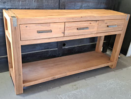 Acacia Timber 3 Drawer Hall Table