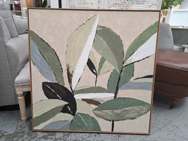 Framed Textured Olive Leaves Print