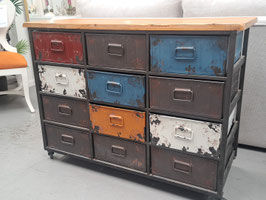 Double Sided Industrial Metal Chest of Drawers