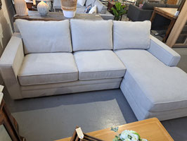 "Freedom" Light Grey Feather & Foam 4 Seater Chaise Lounge
