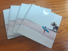 Set 4 Surfer Girl Coasters - 2 Sets Available