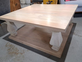 Large Square White Oak Provincial Coffee Table
