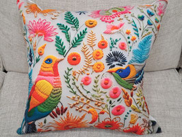 BRAND NEW Floral Bird Cushion - 2 Available