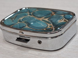 BRAND NEW Teal Marbled Pill Box