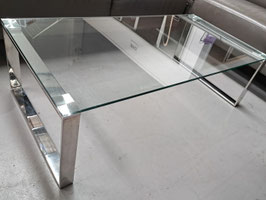 Glass Top Chrome Coffee Table