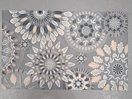 BRAND NEW Grey Mandala Bathroom / Door Mat