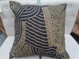 Feather Filled Black & Beige Cushion