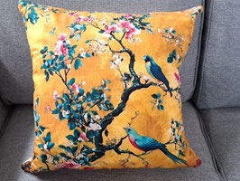 BRAND NEW Gold Botanical Bird Cushion - 2 Available