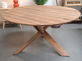 "Ethnicraft" Round Solid Teak Weatherproof Dining Table