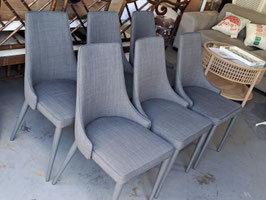 "Domayne" Set 6 Grey Dining Chairs