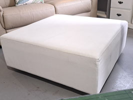 Weatherproof Square White Ottoman / Bench Seat