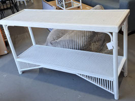 BRAND NEW White Cane Hall Table