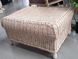 Limewash Cane Ottoman