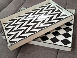 BRAND NEW Black & White Tray - 2 Sizes