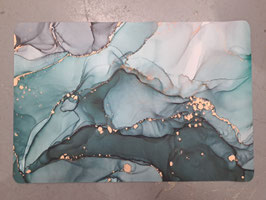 BRAND NEW Teal Green & Gold Marbled Bathroom / Door Mat