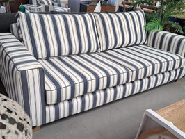 Navy & White Stripe 3 Seater Lounge