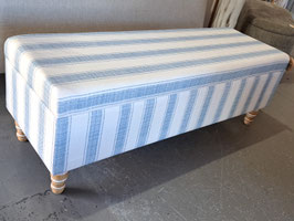 BRAND NEW Light Blue Striped Storage Bench - Large