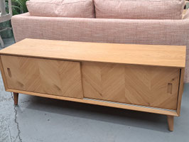 Chevron Oak Veneer TV Entertainment Unit