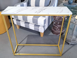BRAND NEW Marble Look Laminate Gold Metal Hall Table