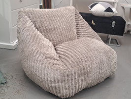 BRAND NEW Taupe Corduroy Low Lounge Chair - 2 Available