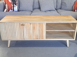 Solid Timber Ribbed Front TV Unit