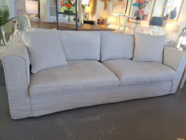 "Provincial Home Living" Feather Down Natural Linen 3.5 Seater Lounge