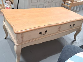 French Provincial Oak 2 Drawer Coffee Table