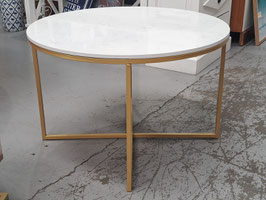 BRAND NEW/EX DISPLAY Round Gold Faux Marble Top Coffee Table
