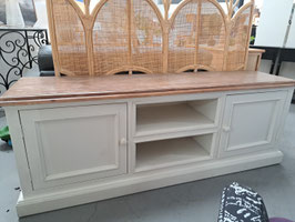 Solid White & Natural Timber TV Entertainment Unit