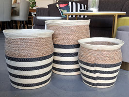 BRAND NEW Black Stripe Basket - 3 Sizes
