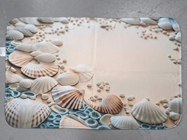 BRAND NEW Plush Beach Seashell Bathroom / Door Mat