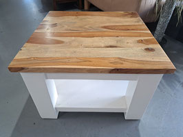 Hardwood White Base Side Table - 1 Left