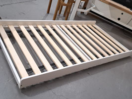 White Timber Single Trundle Bed Frame