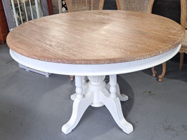"Eureka Furniture" Round Timber White Pedestal Base 6 Seater Dining Table