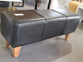 Black Leather Bench Seat