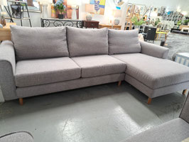 "Molmic" Light Grey 4 Seater Chaise Lounge